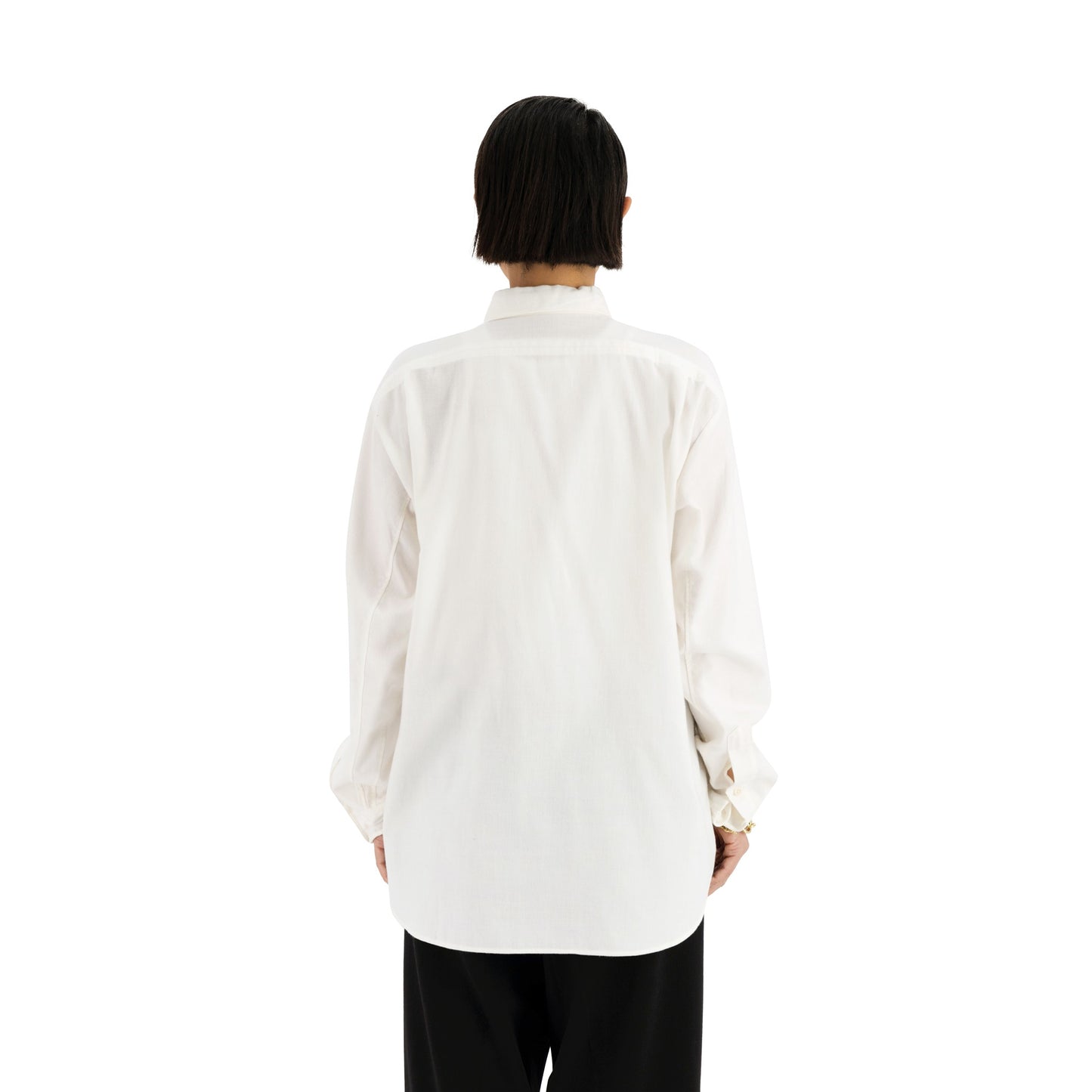 Lee Unlined Tuxedo Cotton Cashmere Shirt White