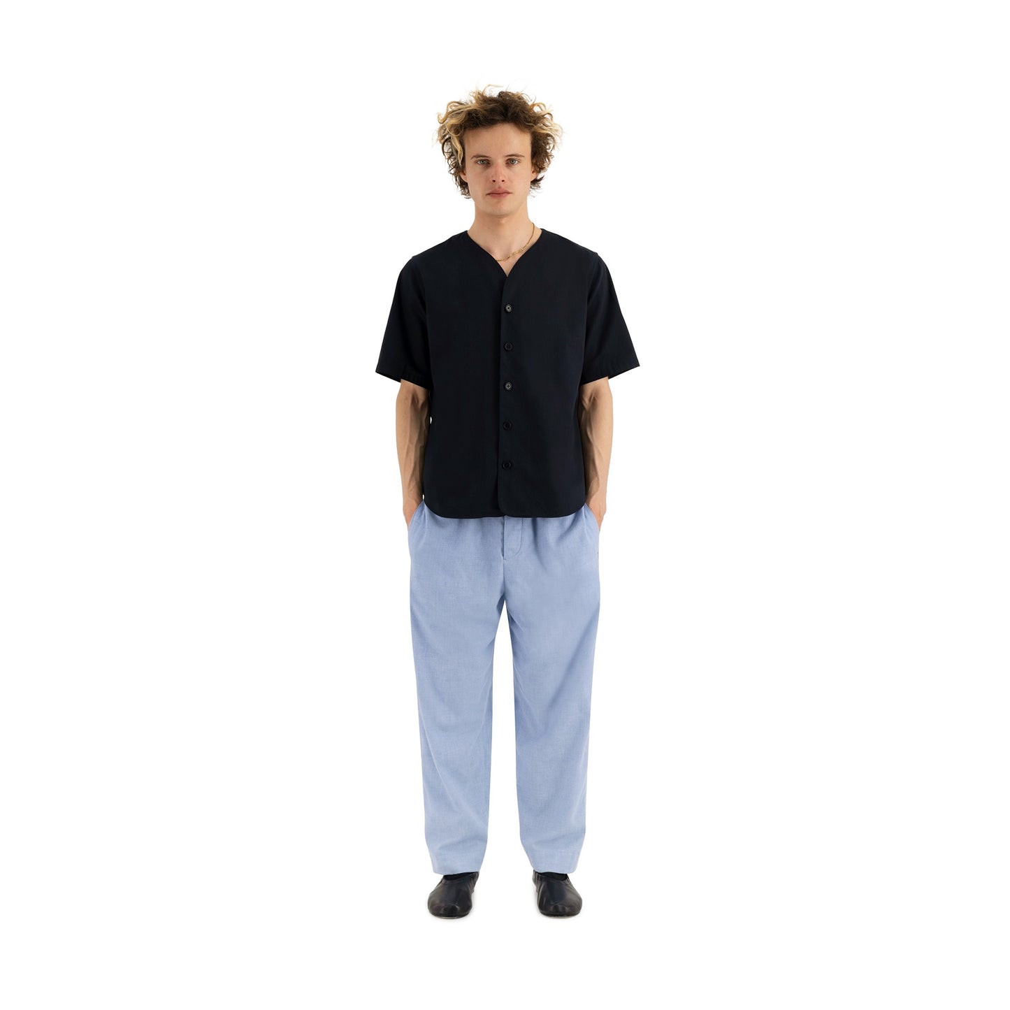 Mike Short Sleeve Baseball Shirt Midnight Blue