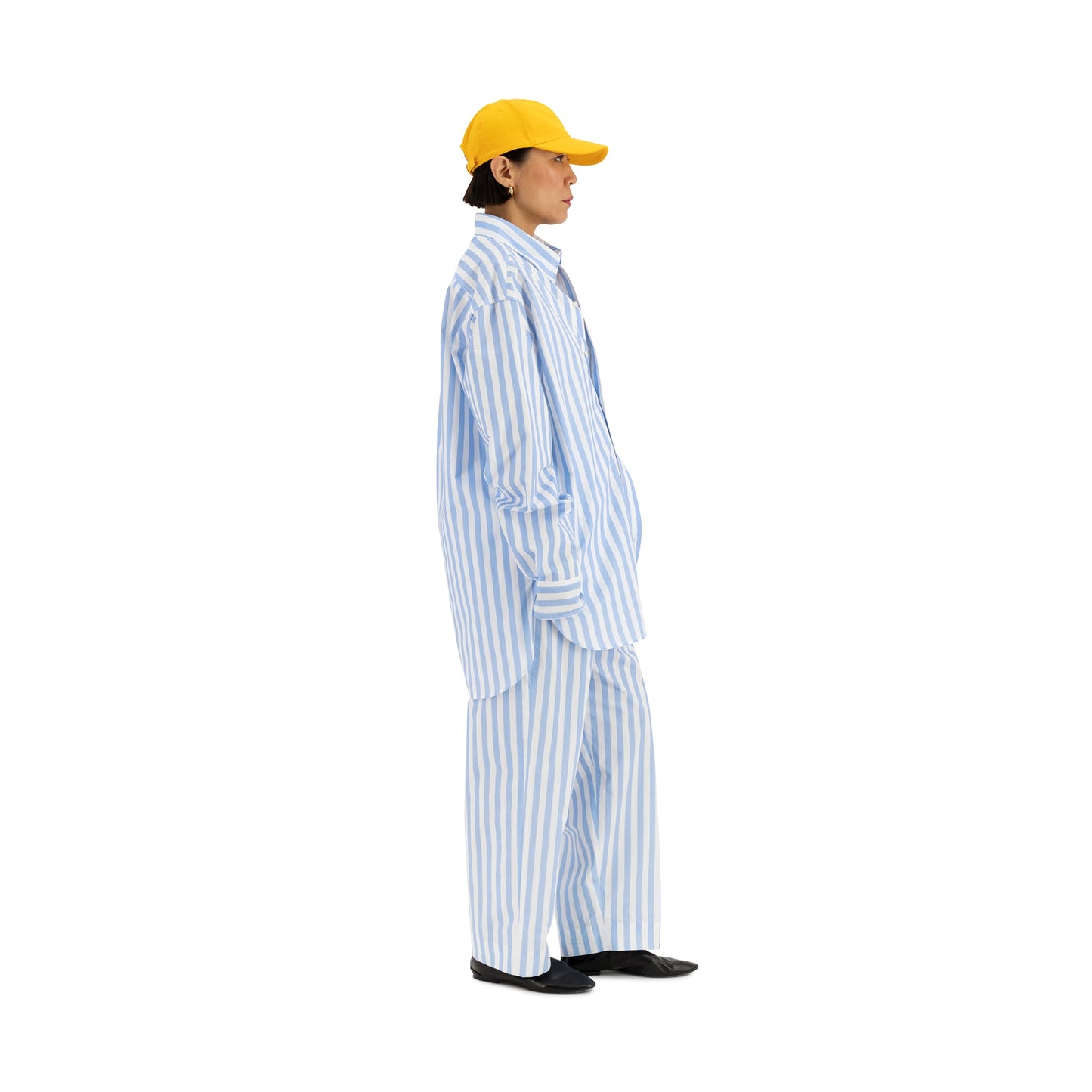 Pablo Exaggerated Unlined Shirt Light Blue Stripe