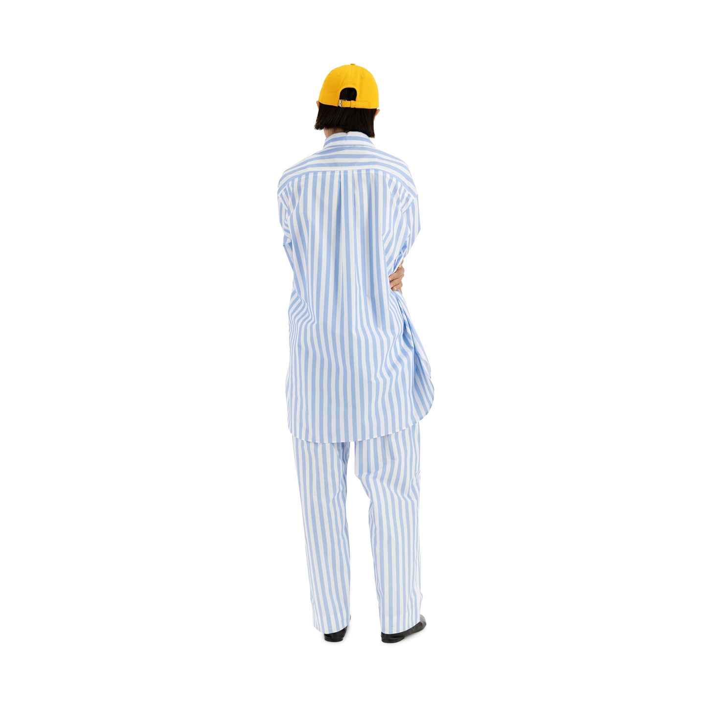 Pablo Exaggerated Unlined Shirt Light Blue Stripe
