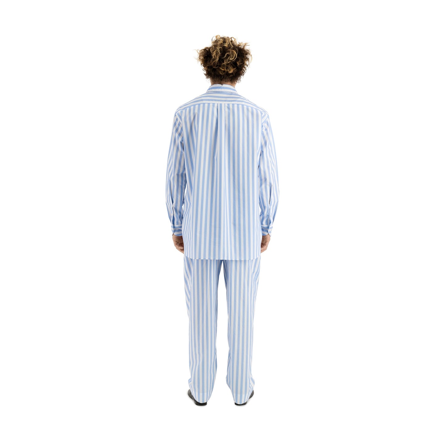 Pablo Exaggerated Unlined Shirt Light Blue Stripe
