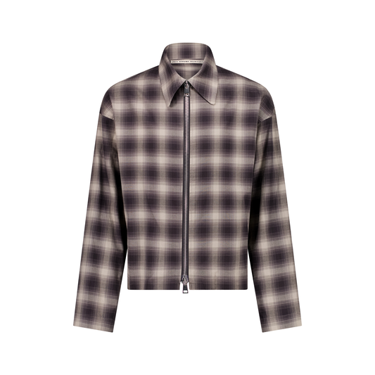 Tino Cotton Check Shirting Collar Blouson