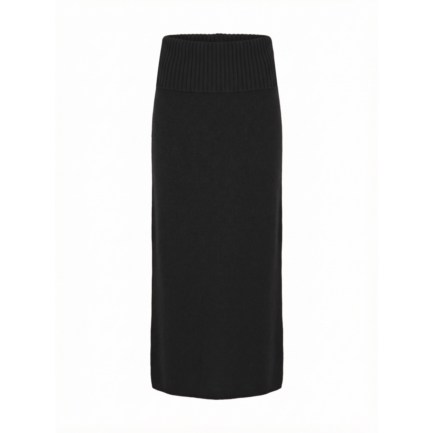 Corin Midweight Cashmere Black Split Tube Skirt