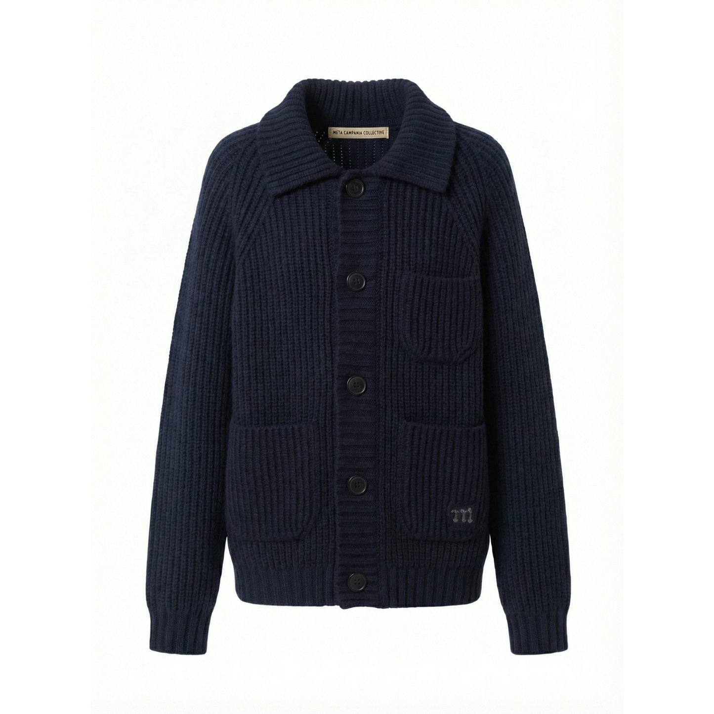Michel Exaggerated Rib Cashmere Shirt Jacket