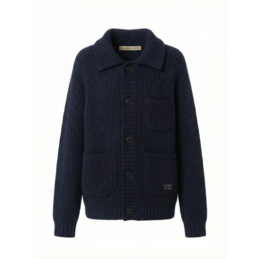 Michel Exaggerated Rib Cashmere Shirt Jacket
