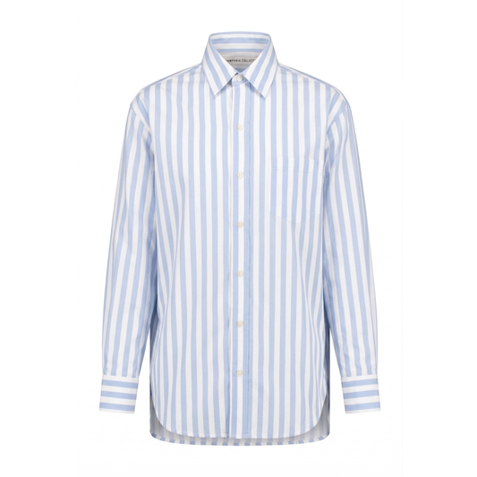 Pablo Exaggerated Unlined Lightweight Stripe Cotton Shirt