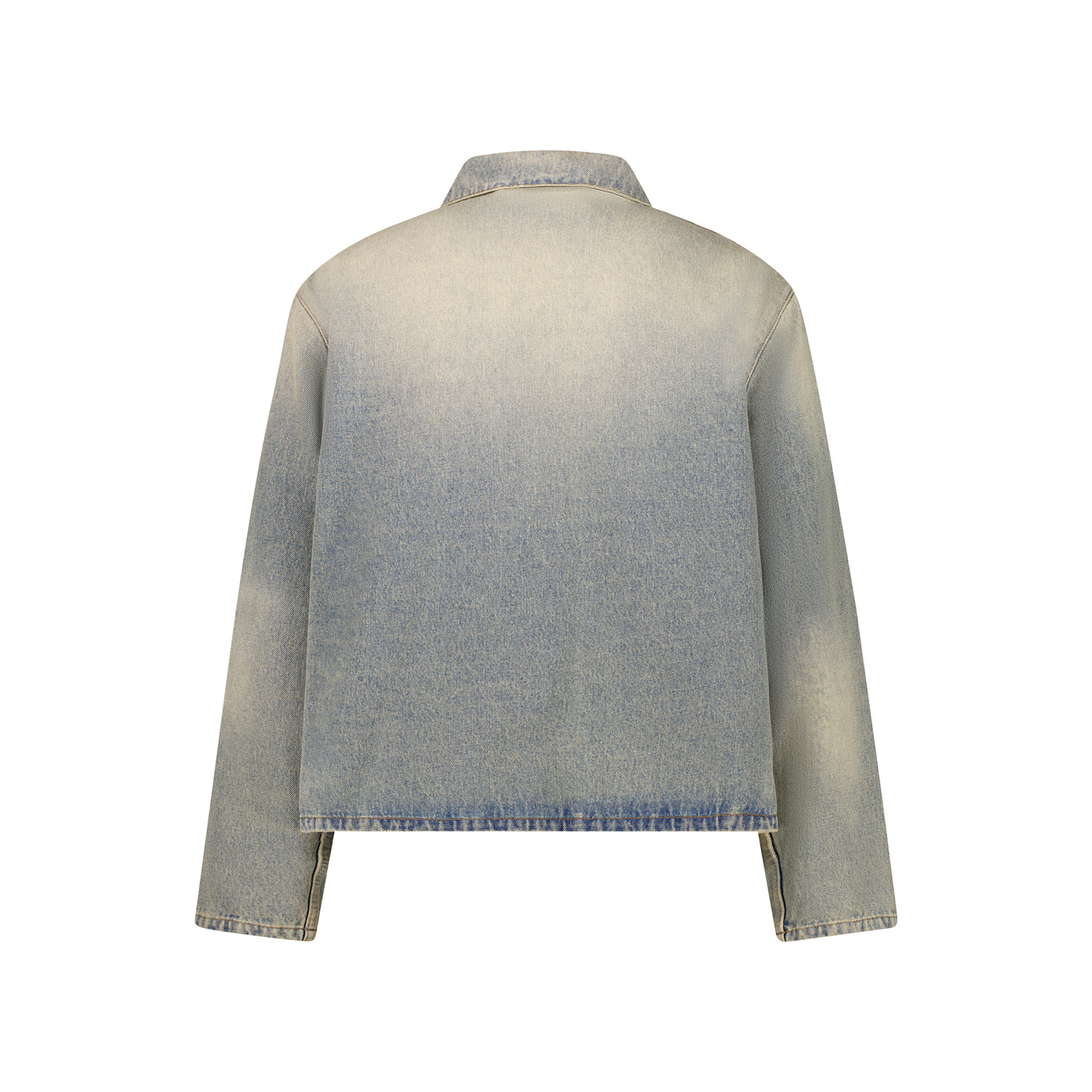 Bill Cropped Teawash Denim Workwear Jacket