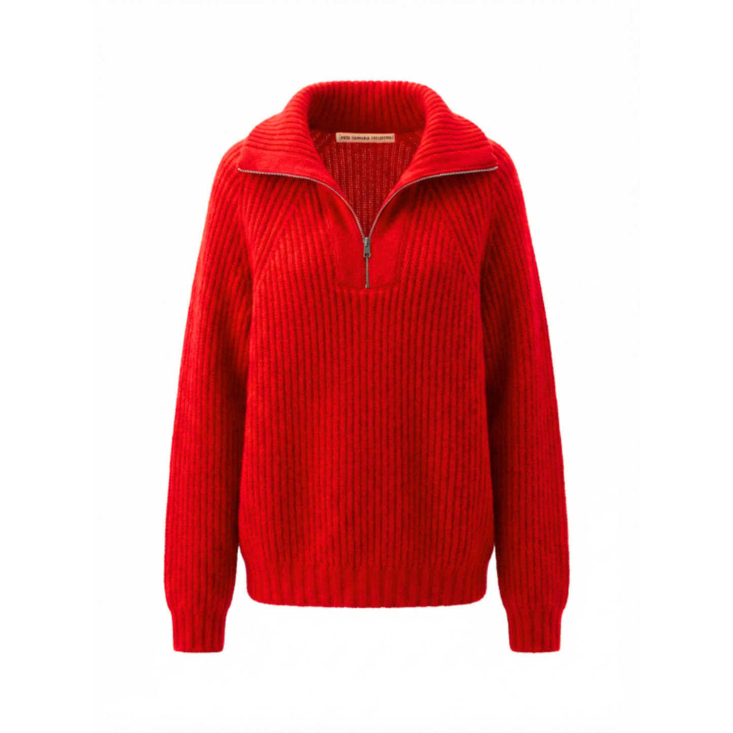 Michel Exaggerated Rib Cashmere Half Zip