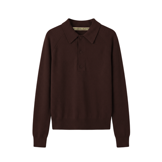 Jed Longsleeve Mercerized Merino Polo Shirt