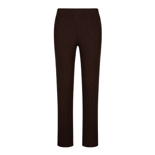 Val Long Rib Silk Trousers