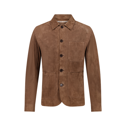 Julian Unlined Lamb Suede Shirt Jacket