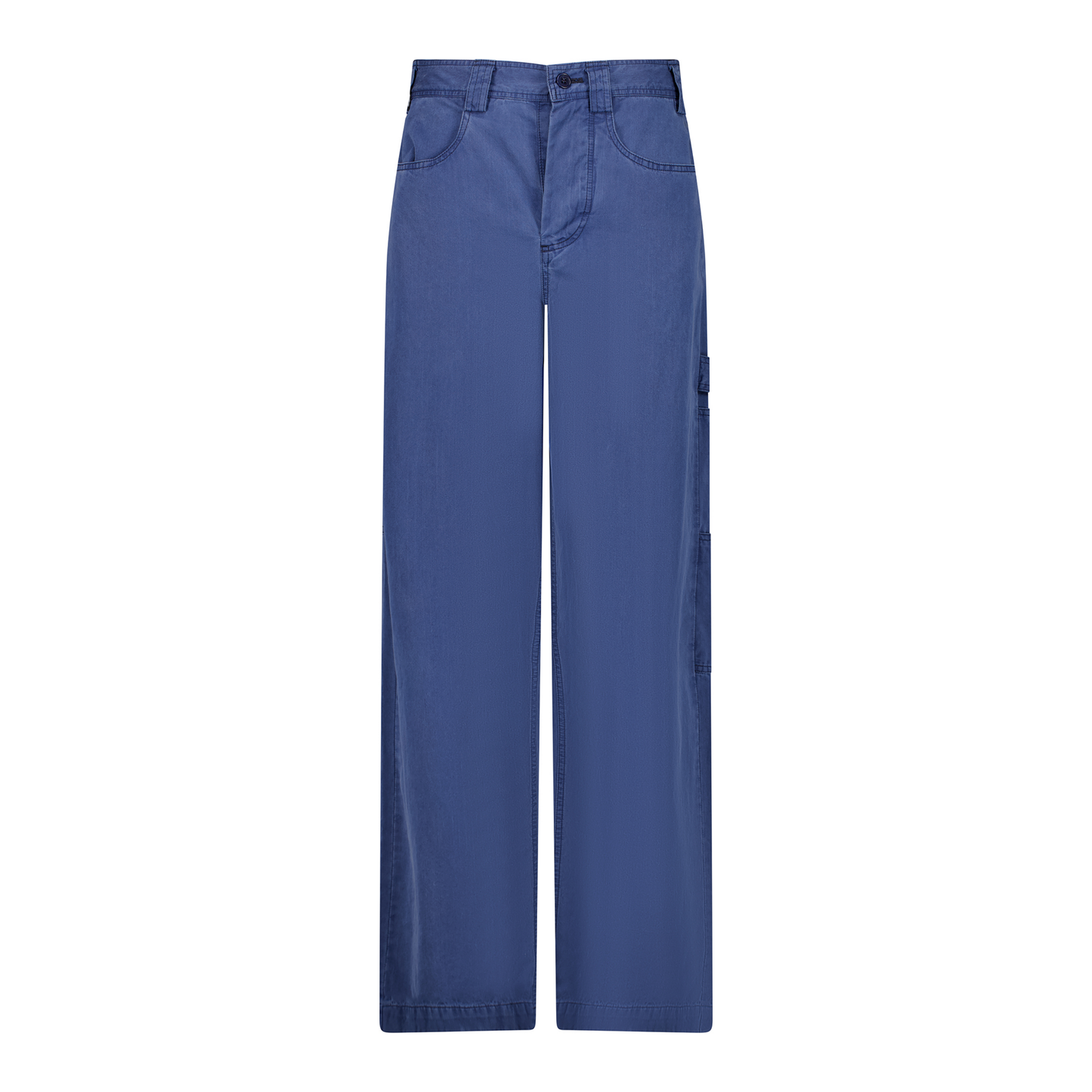 Frankie Chambray Cotton Workwear Trousers
