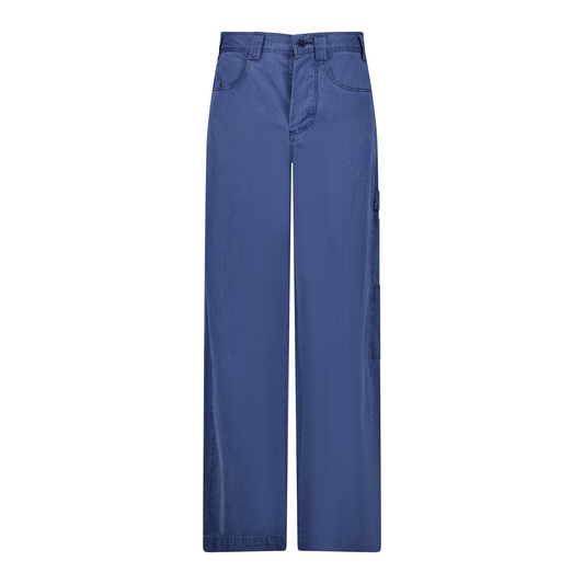 Frankie Chambray Cotton Workwear Trousers