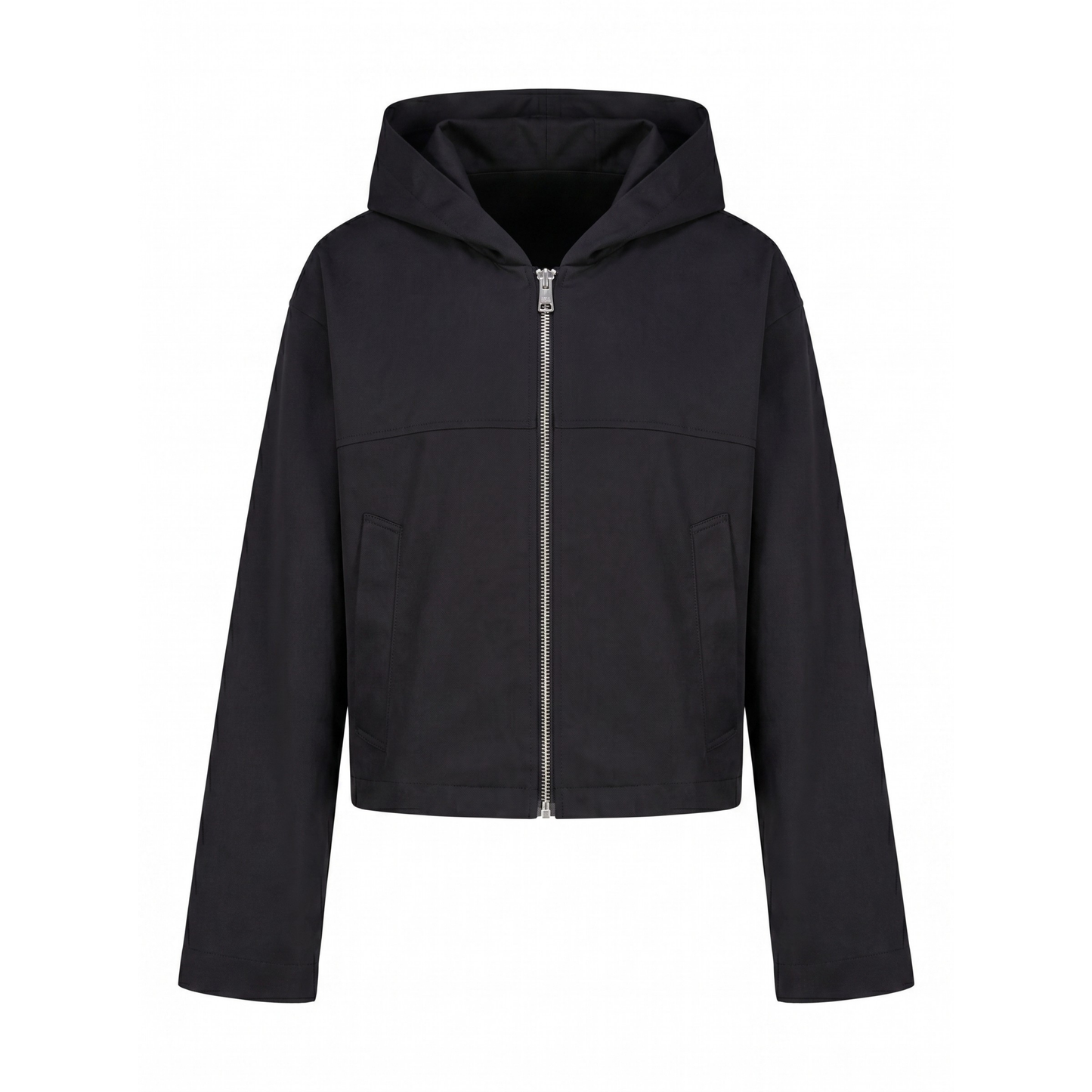 Hooded Cotton Crop Blouson