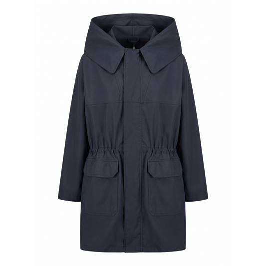 Long Unlined Wool Silk Parka