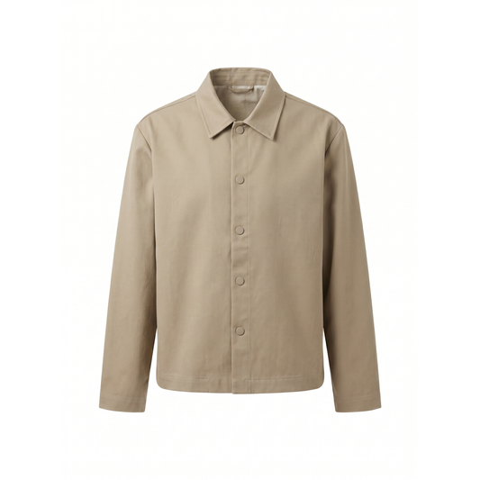 Unlined Midweight Cotton Boxy Shirt