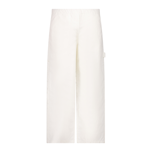 Frankie Drawstring Cotton Nylon Straight Leg Workwear Trousers