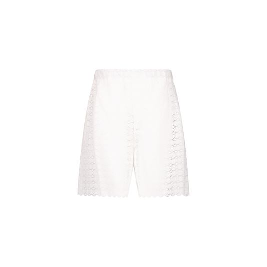 Neil Exaggerated Unlined Flower Cotton Lace Drawstring Shorts