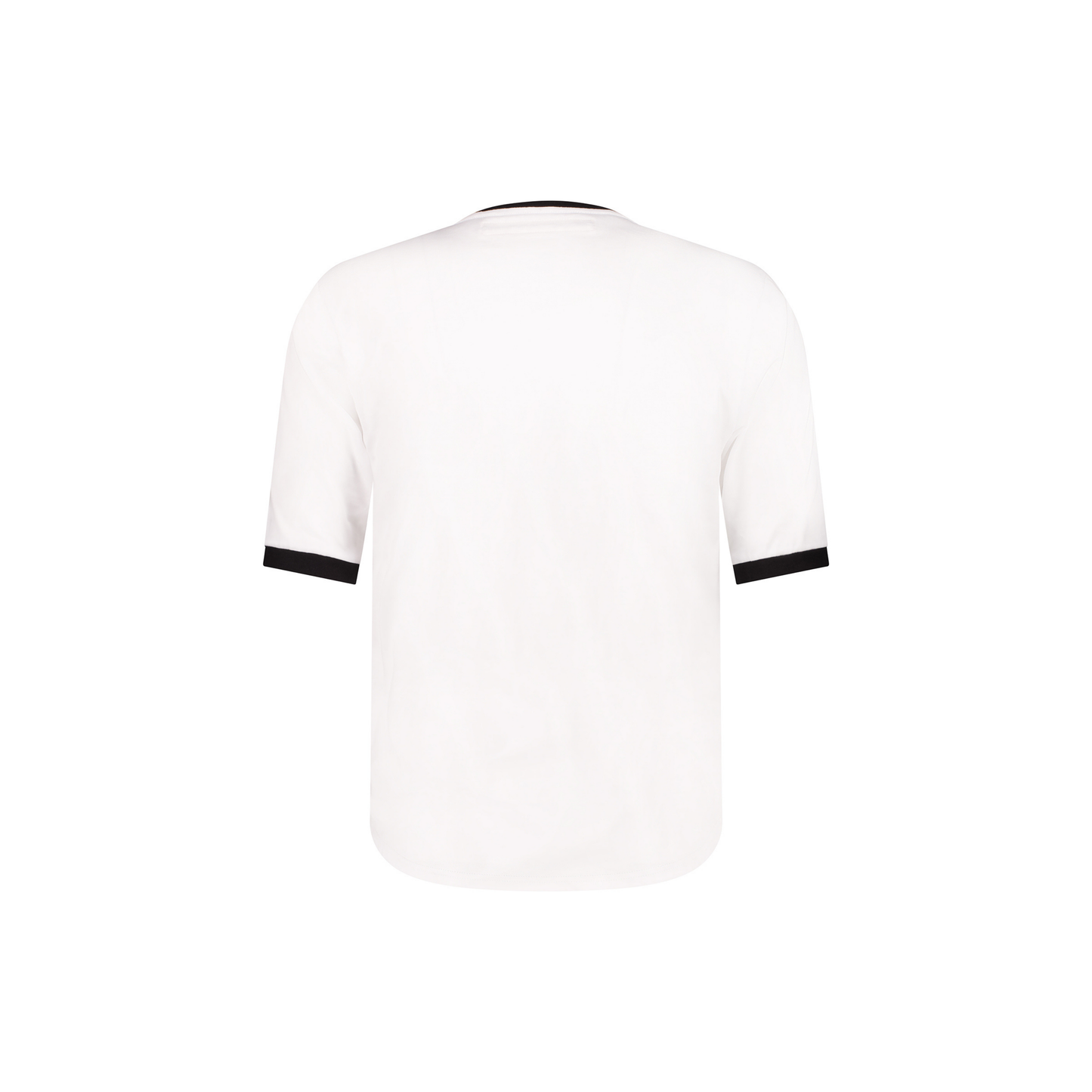 Lucy Curved Hem Jersey Cotton Fitted T Shirt + Black Trims