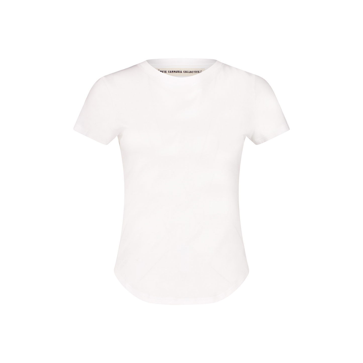 Lucy Curved Hem Jersey Cotton Fitted T Shirt