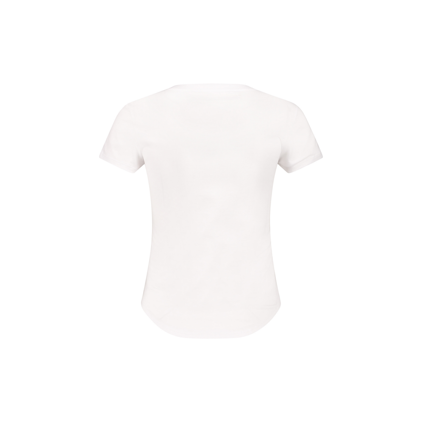 Lucy Curved Hem Jersey Cotton Fitted T Shirt