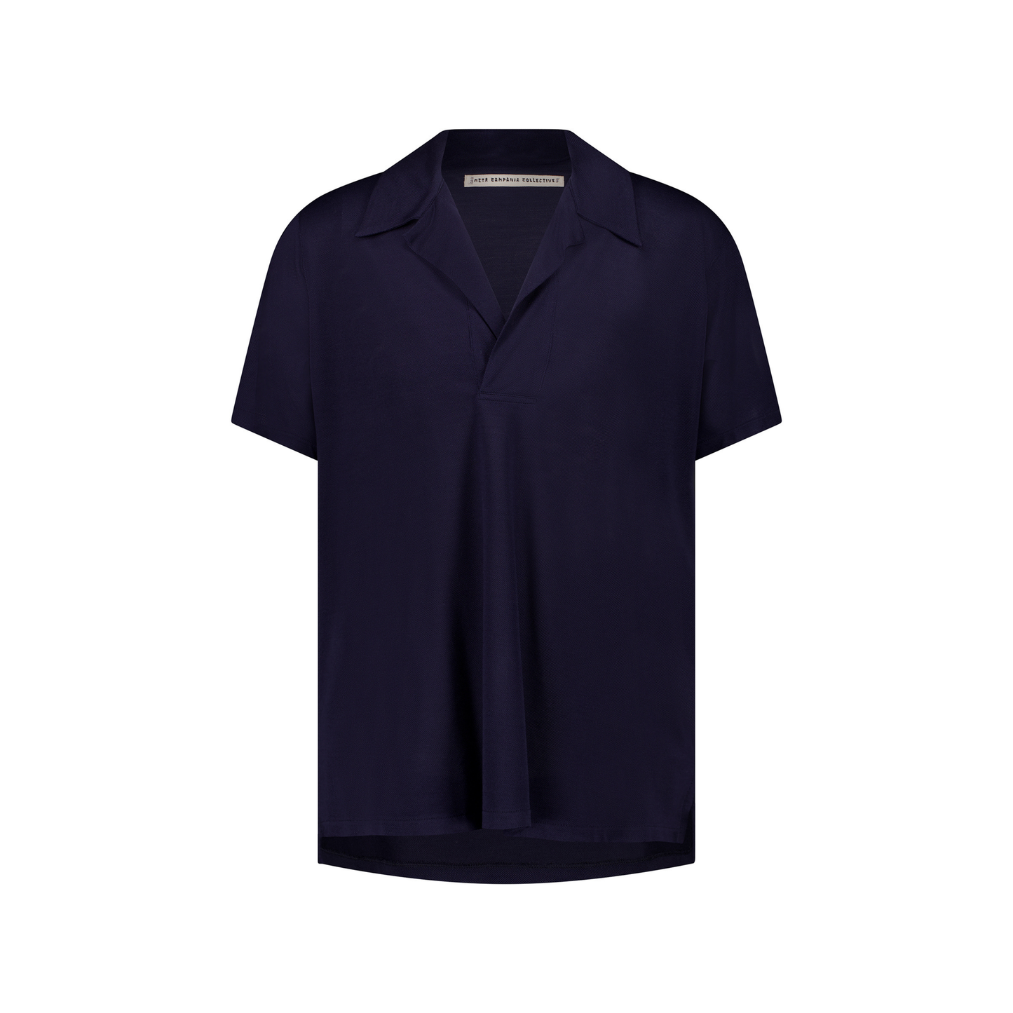 Vic No-Button Silk Polo Shirt
