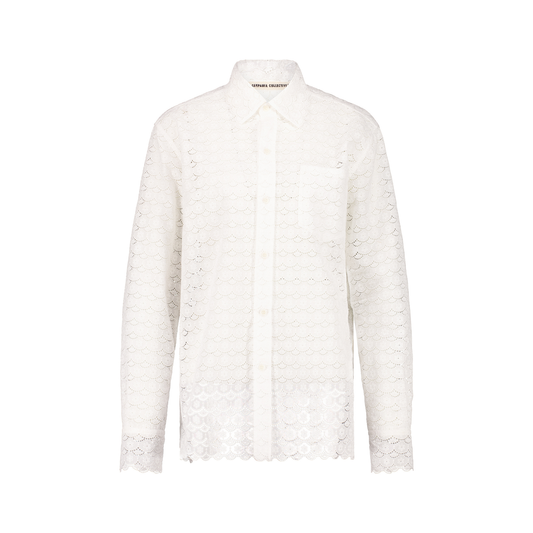 Pablo Unlined Flower Lace Cotton Shirt