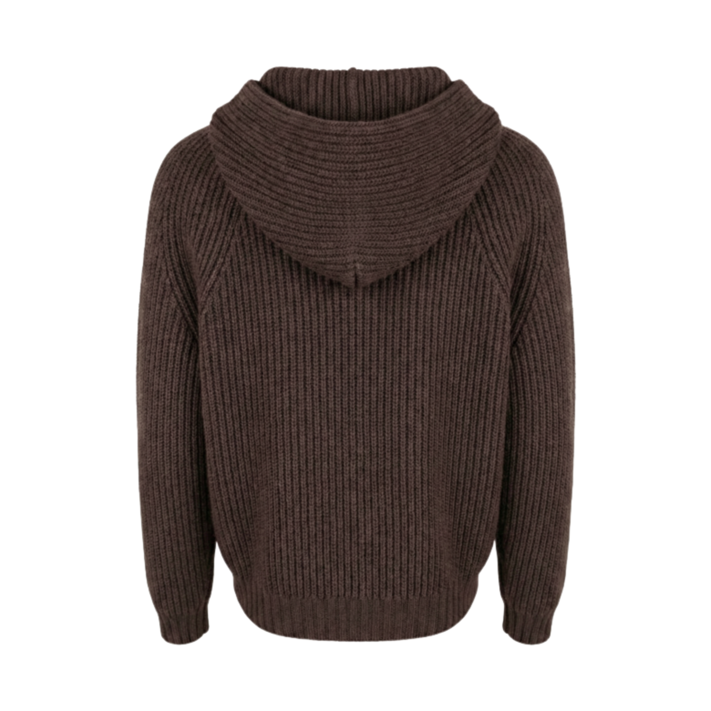 Michel Exaggerated Rib Cashmere Hooded Cardigan