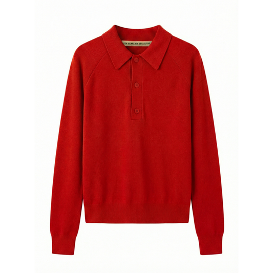 Jed Longsleeve Mercerized Merino Polo Shirt