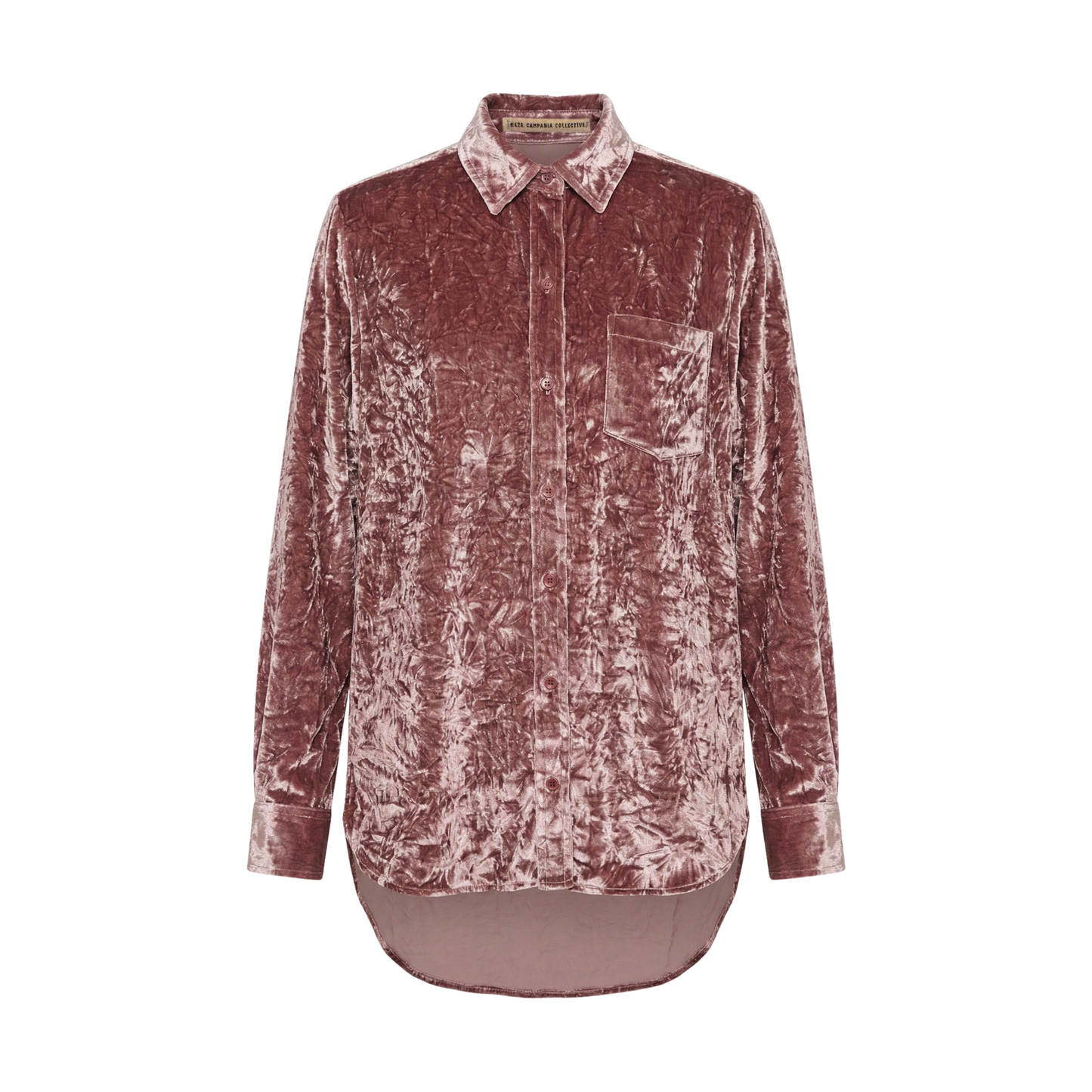 Pablo Exaggerated Crushed Velvet Unlined Shirt