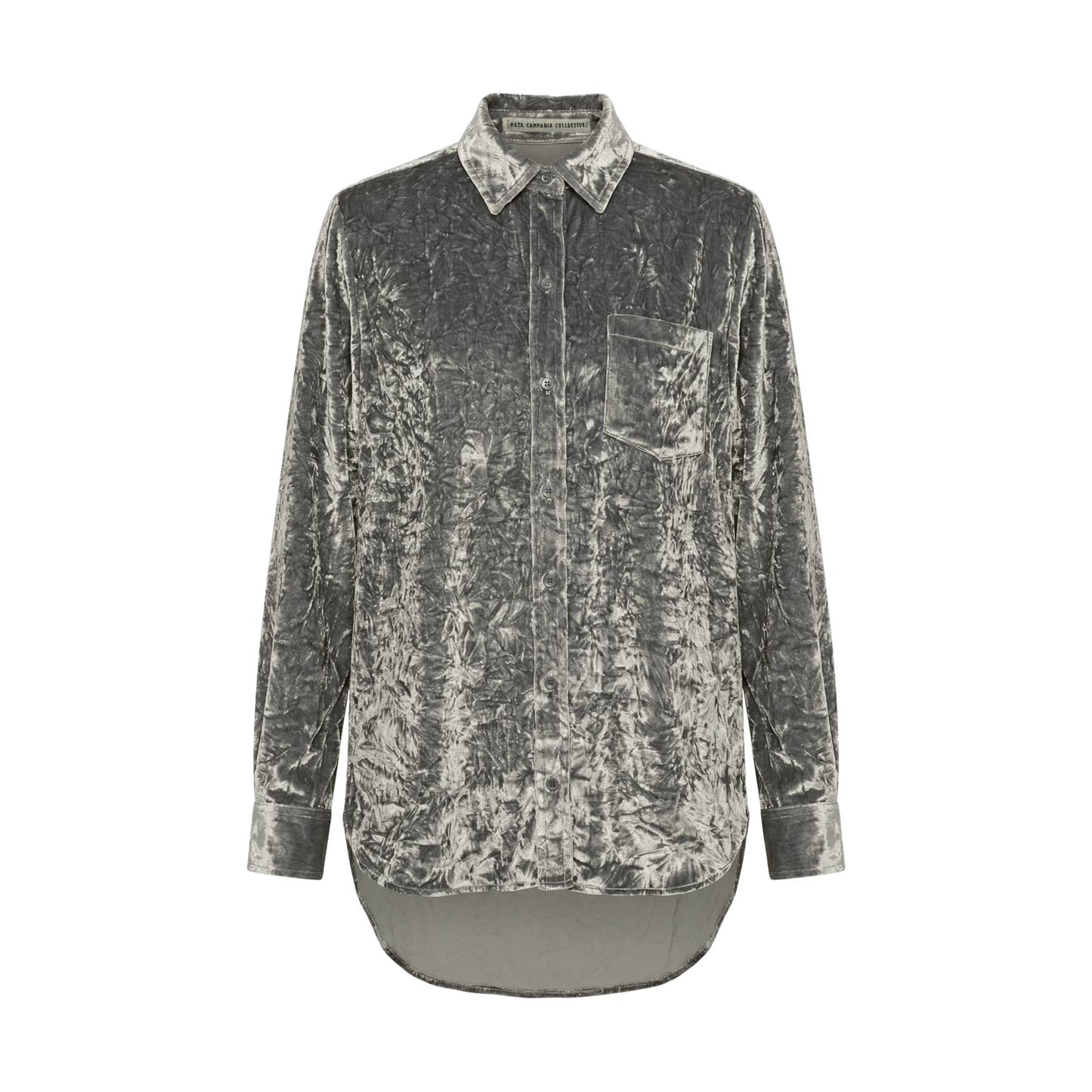 Pablo Exaggerated Crushed Velvet Unlined Shirt