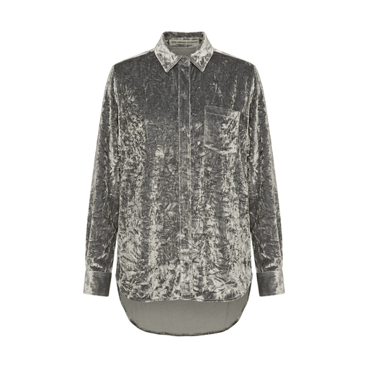 Pablo Exaggerated Crushed Velvet Unlined Shirt