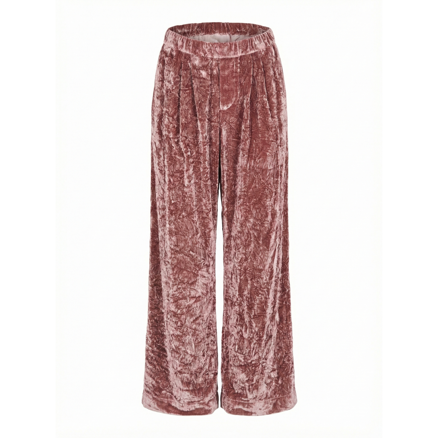 Trace Pleated Crushed Velvet Drawstring Trousers