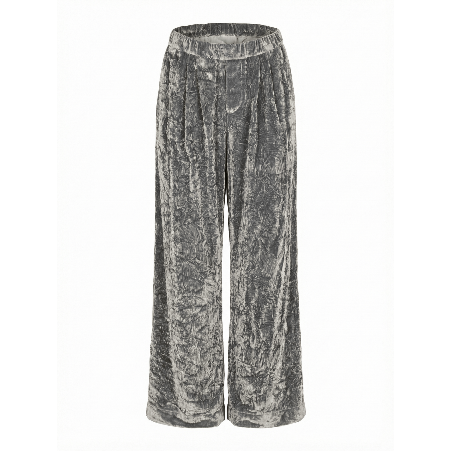 Trace Pleated Crushed Velvet Drawstring Trousers