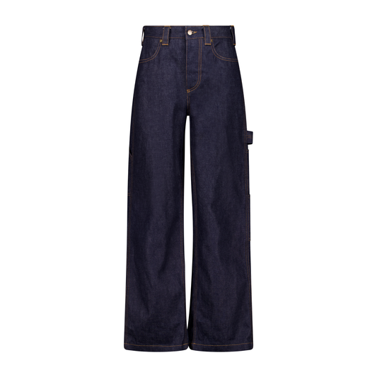 Frankie Raw Denim Straight Leg Workwear Trousers
