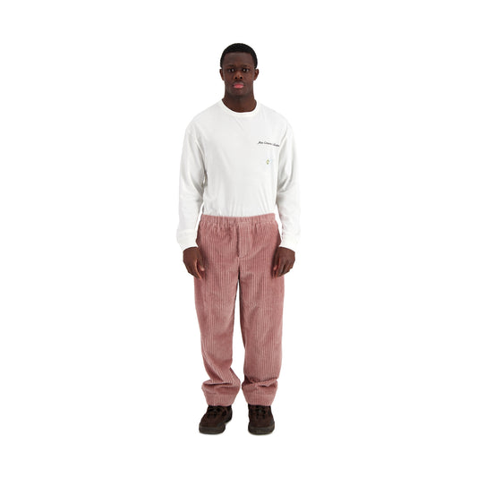 Ed Unlined Exaggerated Cotton Corduroy Drawstring Trousers Antique Pink