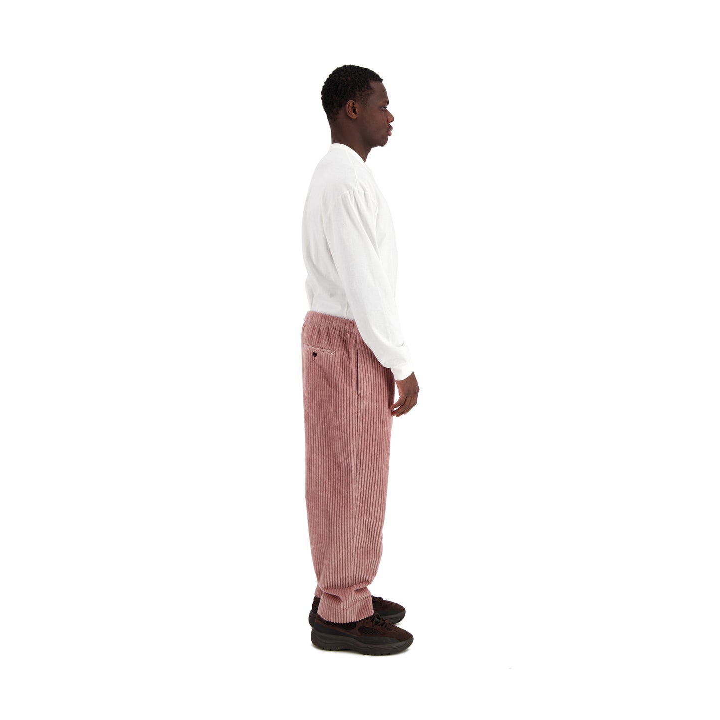Ed Unlined Exaggerated Cotton Corduroy Drawstring Trousers Antique Pink