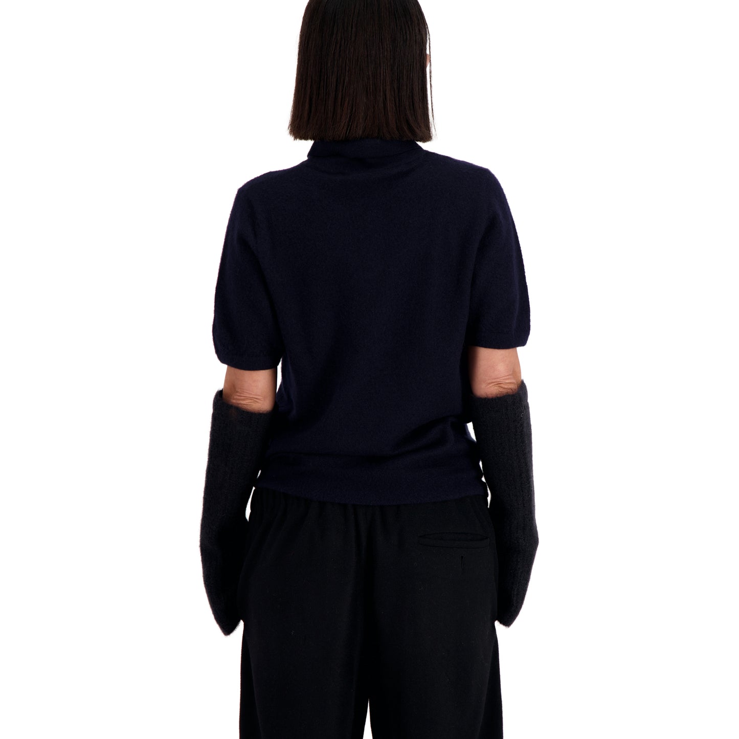 Joel Felted Cashmere Polo Midnight Blue