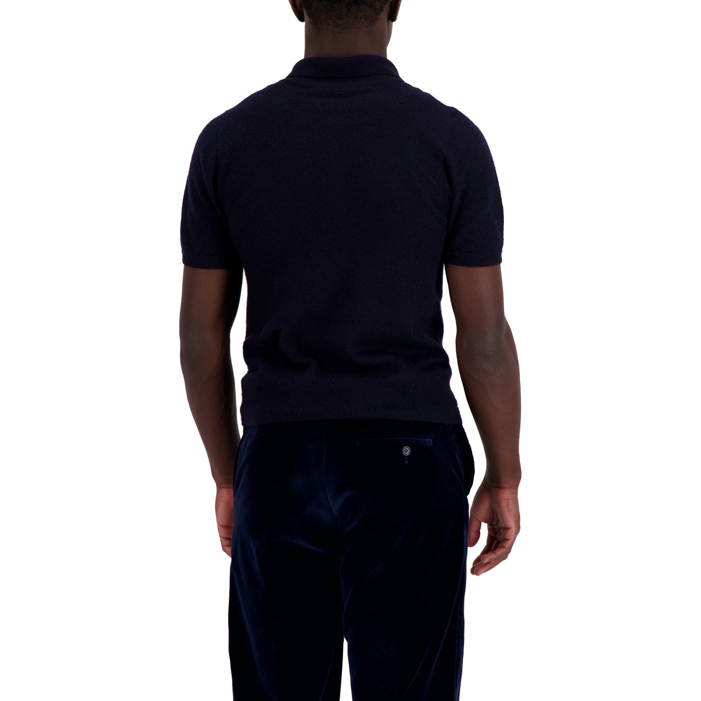 Joel Felted Cashmere Polo Midnight Blue