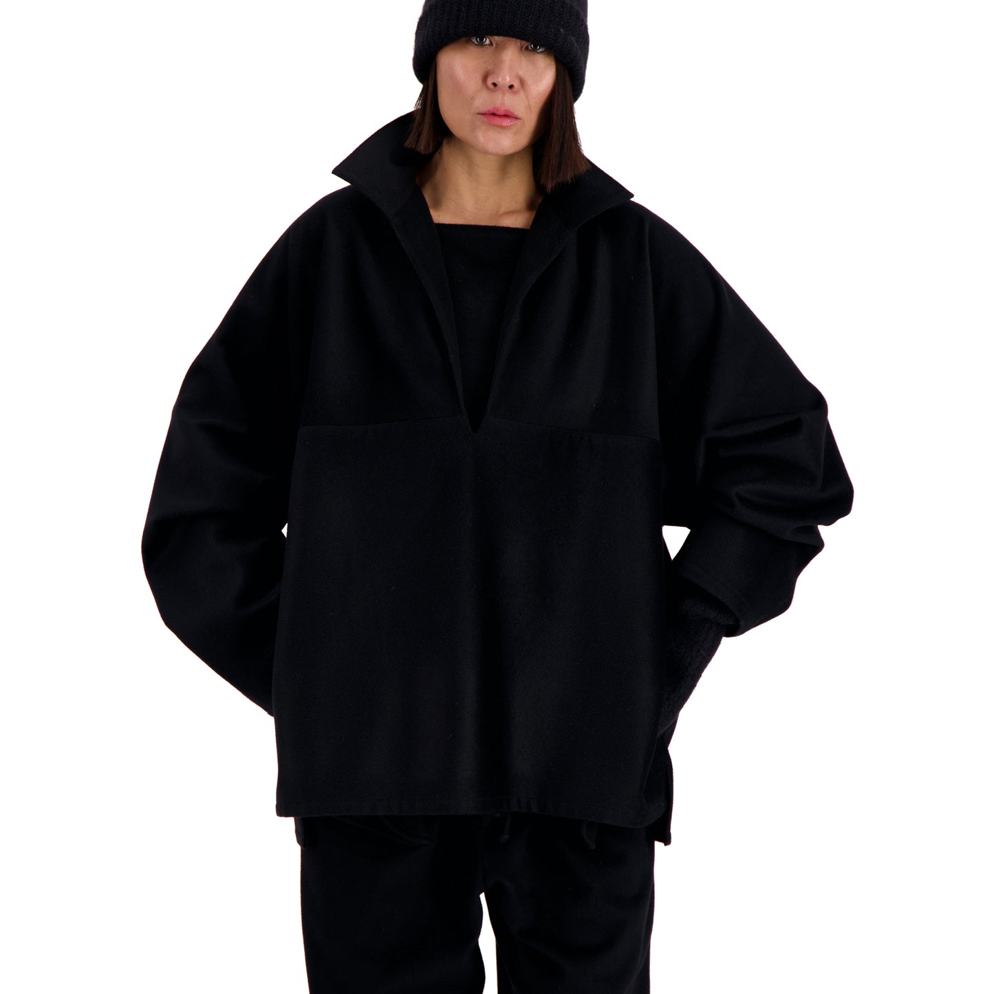 Donald Unlined Midweight Cashmere Anorak Black