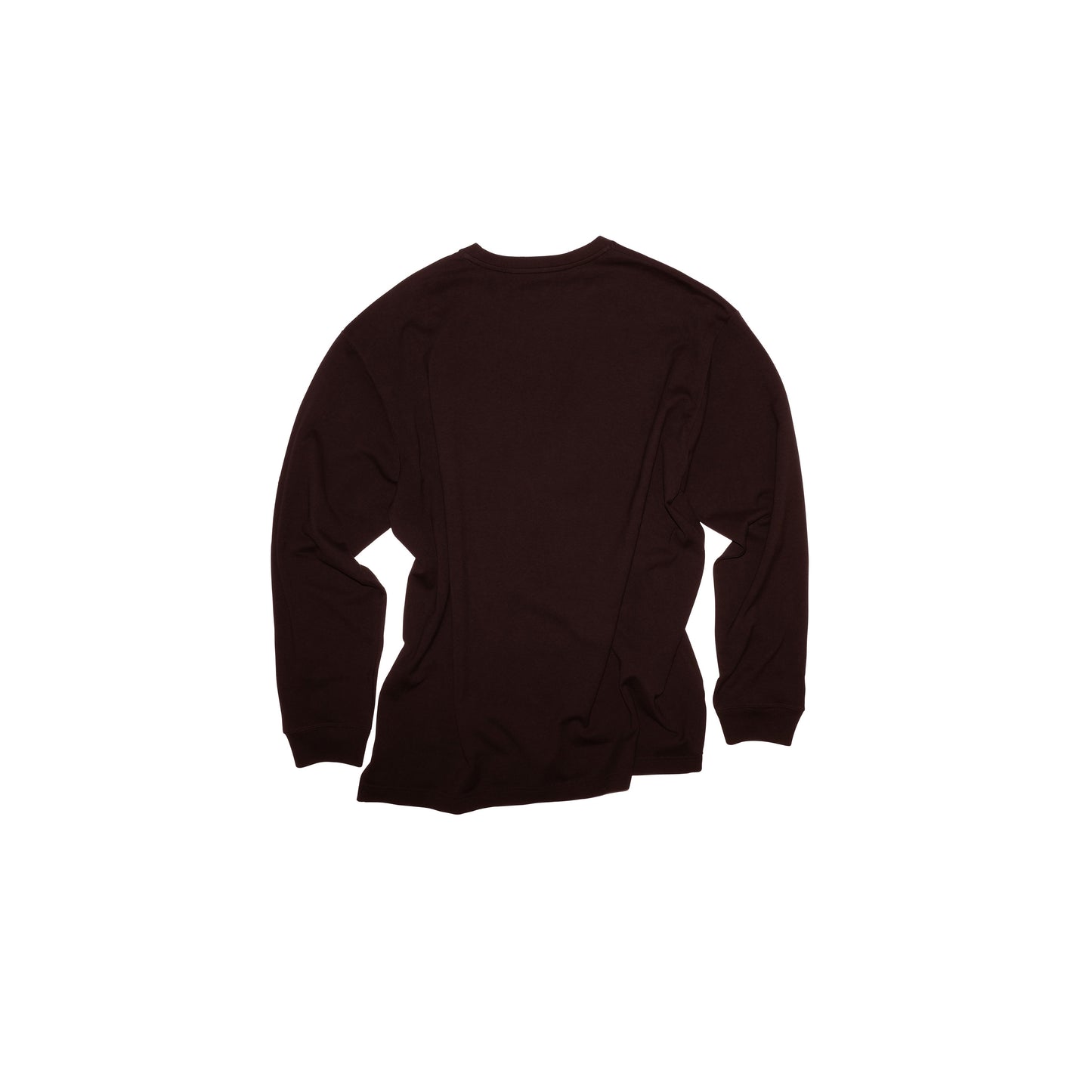 Robert Long Sleeve Cotton T Shirt Dark Chocolate Brown