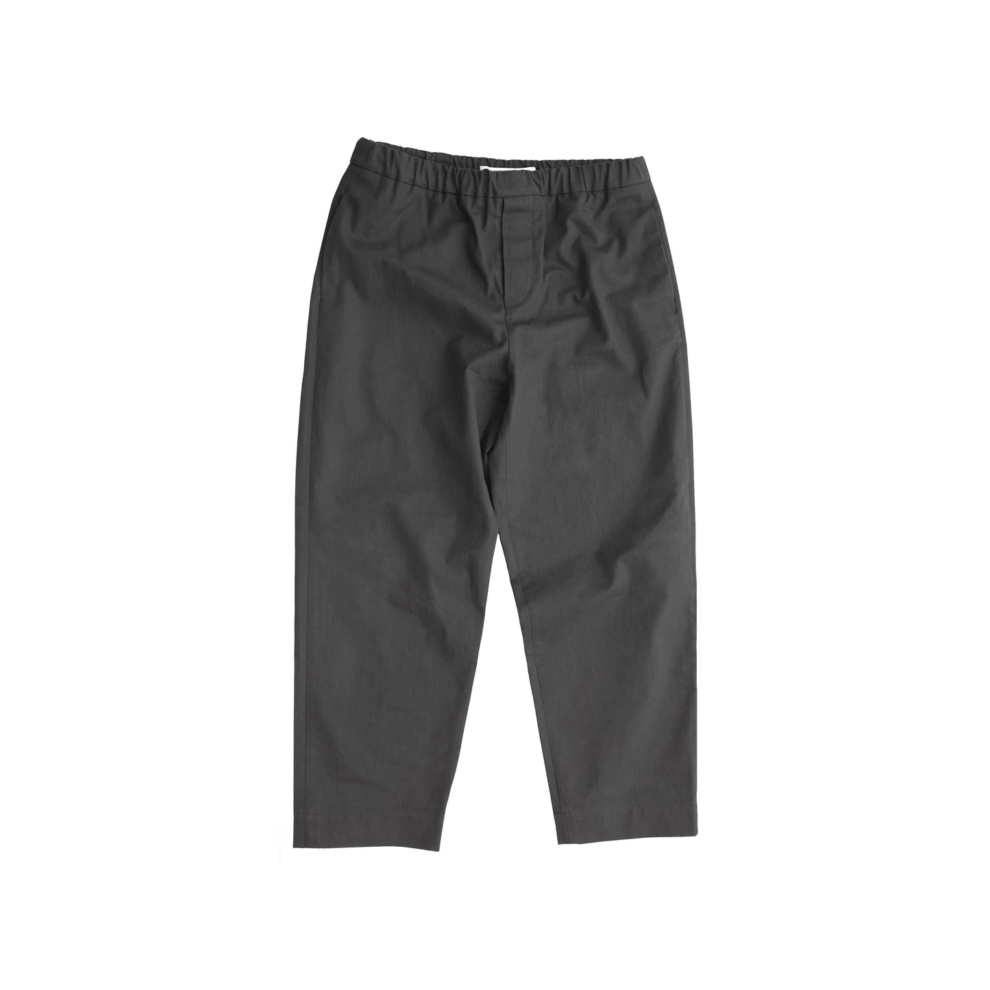 Ed Unlined Heavy Cotton Drawstring Trousers Black