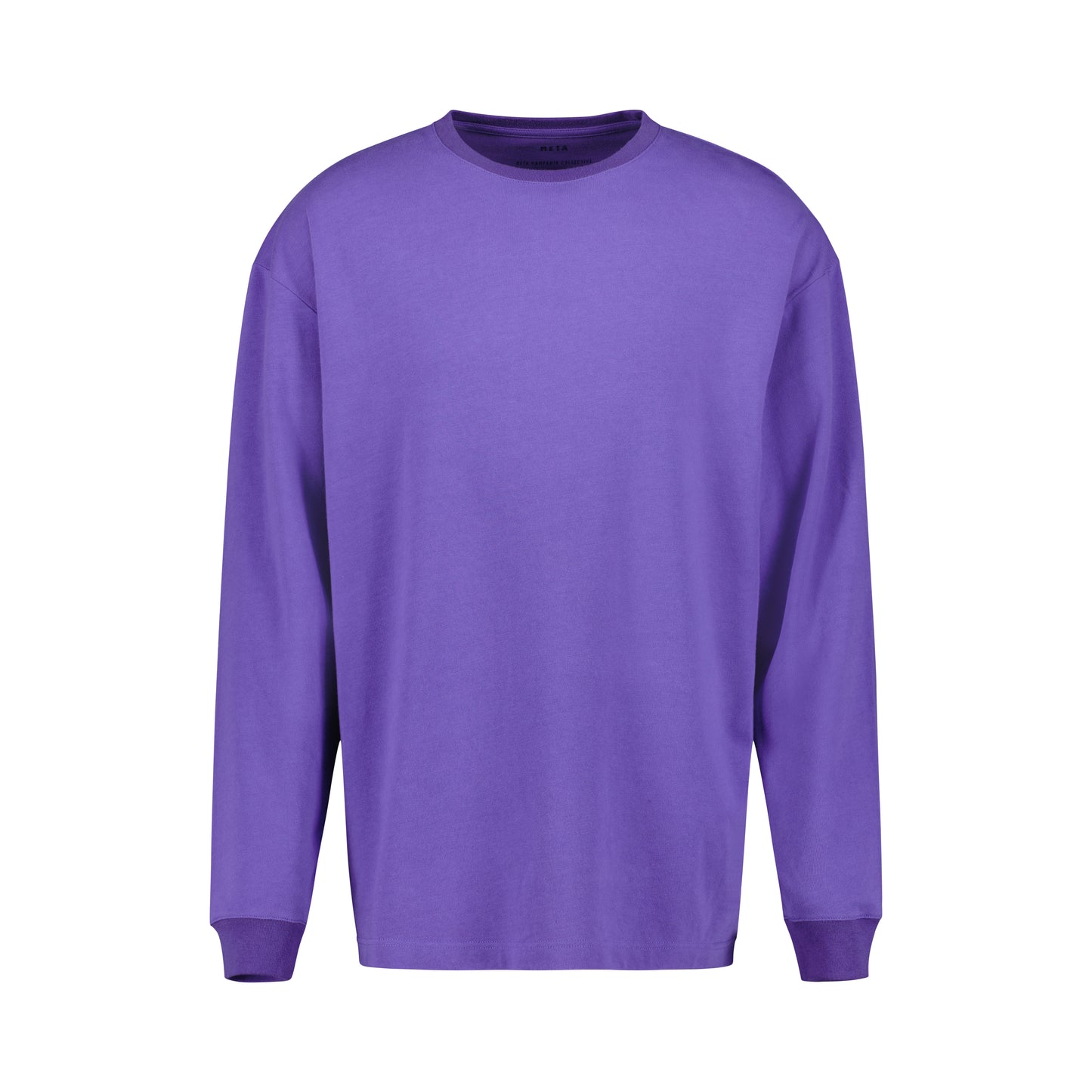 Robert Long Sleeve Cotton T Shirt Bright Purple