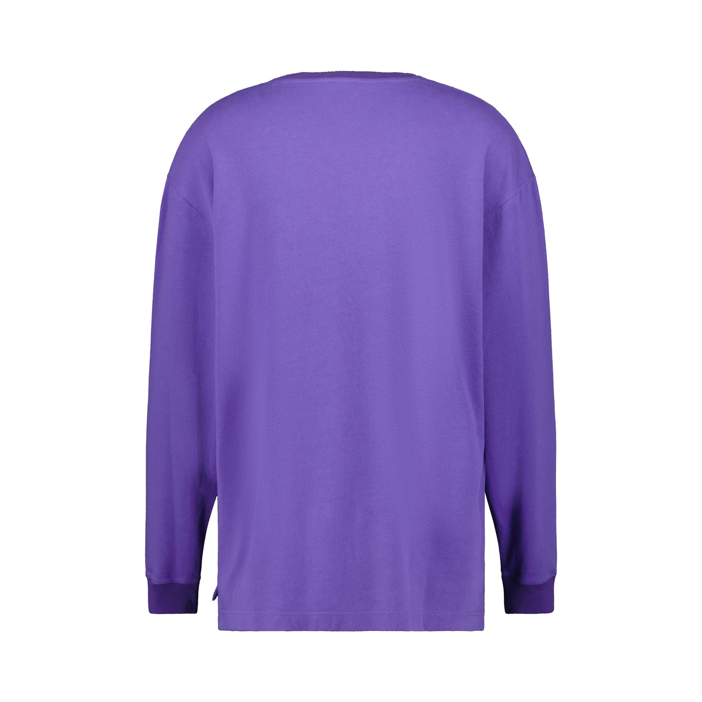 Robert Long Sleeve Cotton T Shirt Bright Purple