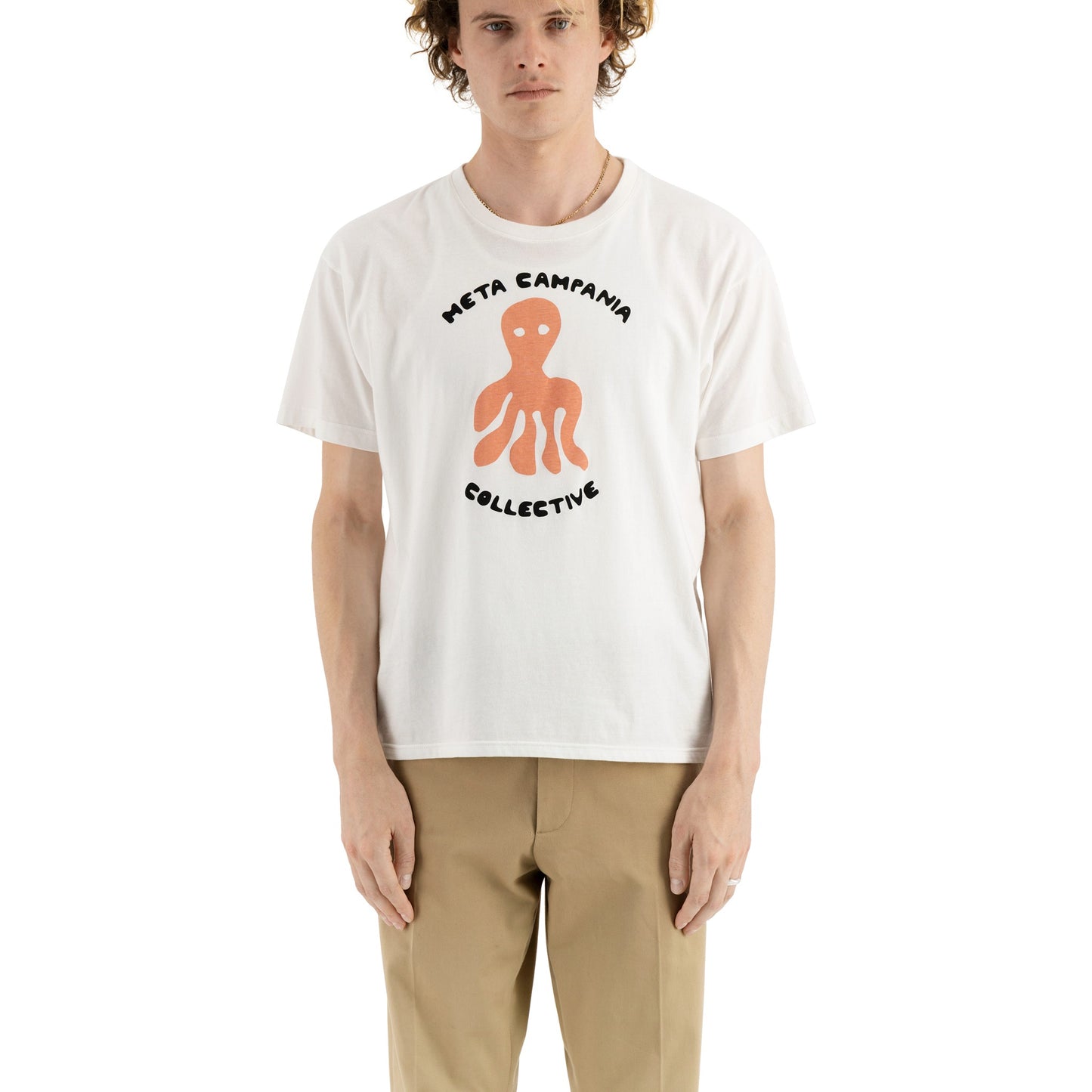 Peter Octopus Print Jersey Cotton T Shirt