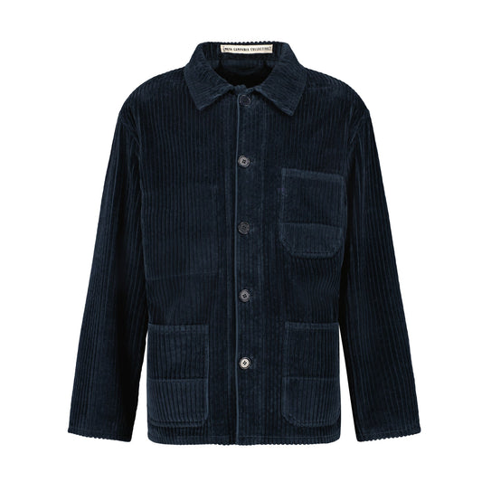 Bill Unlined Exaggerated Wale Cotton Corduroy Workwear Jacket Midnight Blue