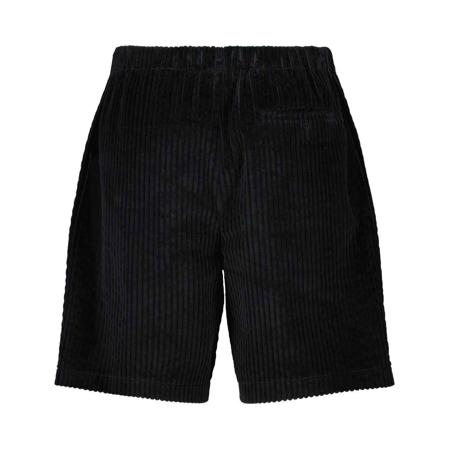 Ed Unlined Exaggerated Cotton Corduroy Drawstring Shorts Black