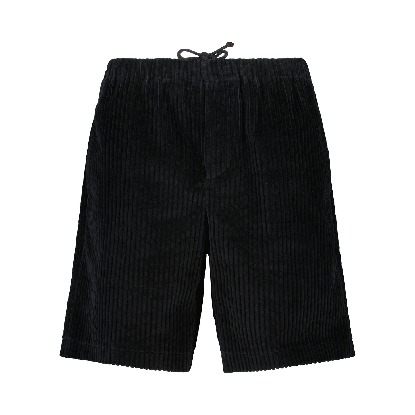 Ed Unlined Exaggerated Cotton Corduroy Drawstring Shorts Black