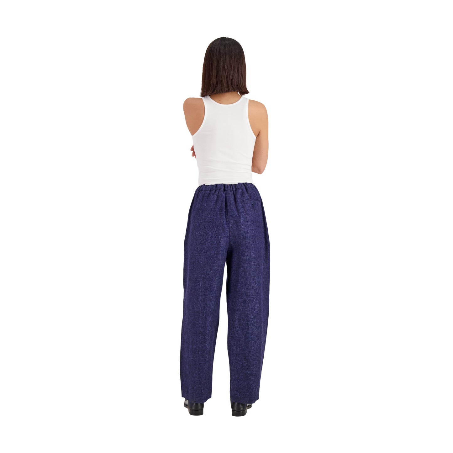 Ed Unlined Drawstring Trousers Midnight Blue