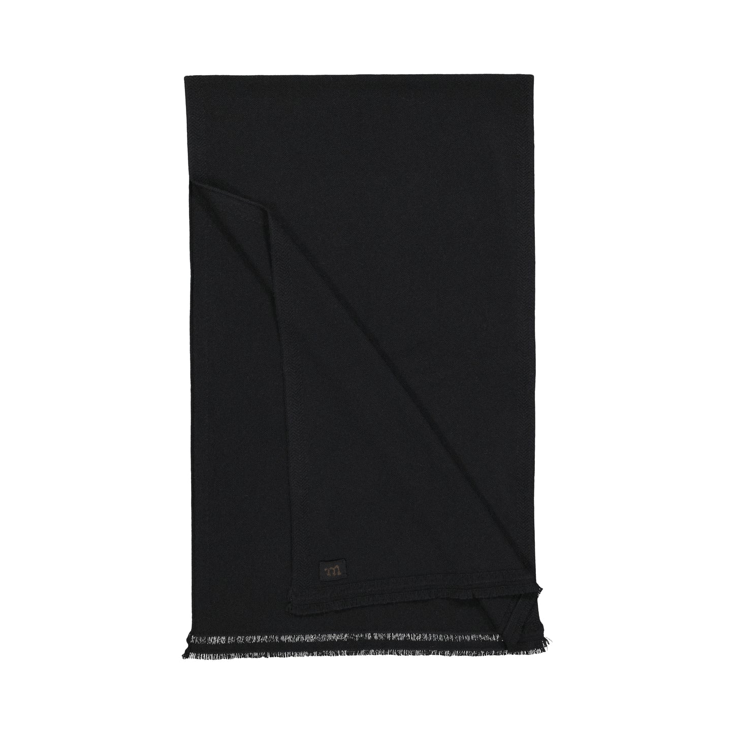 June Knitted Cashmere Scarf Midnight Blue